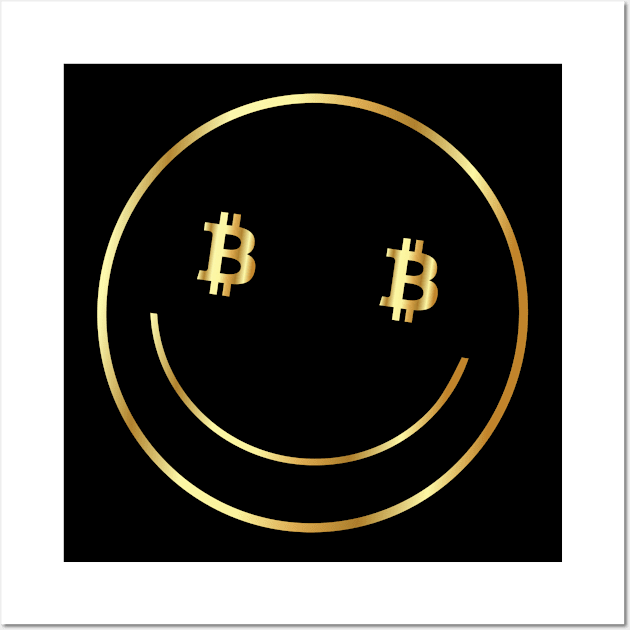 BTC Bitcoin Crypto Gifts Wall Art by Michangi